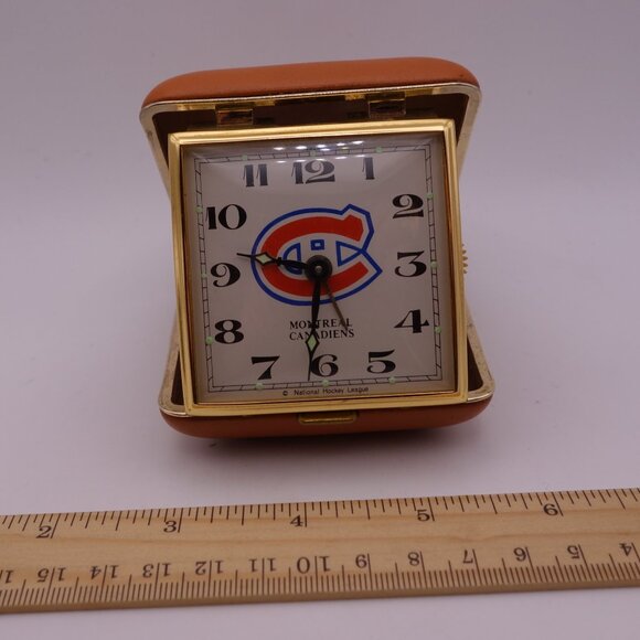 Vintage National Hockey League Montreal Canadiens Travel Alarm Clock Japan - Picture 14 of 16